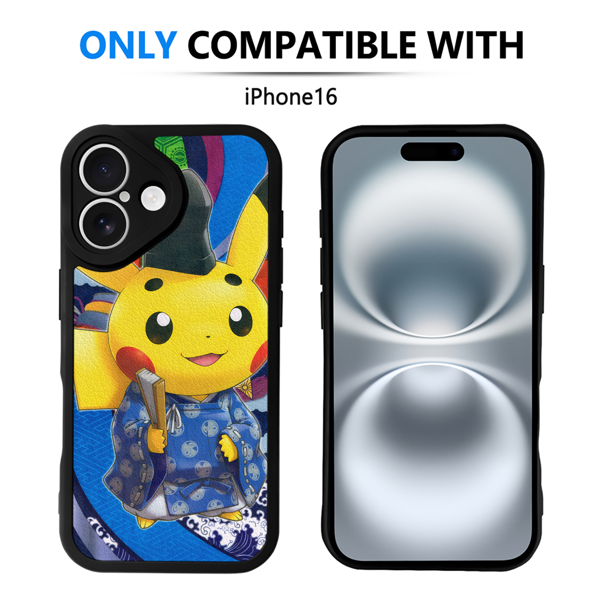 （画像用） ポケットモンスター Pokémon 【iPhone 16シリーズ対応】シリコンスマホケース（レザー調） 材質：シリコン